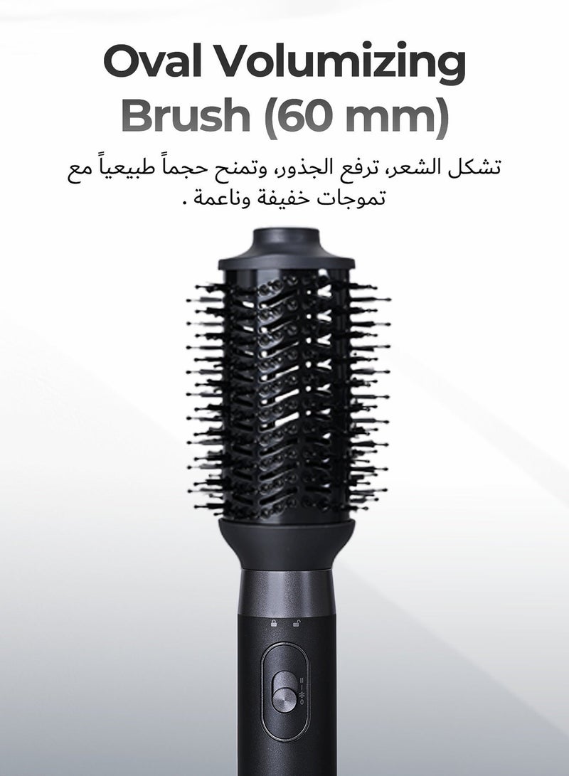 دوشر مجفف شعر ذو فرشاة 5 في 1، 1000 واط أيوني متعدد الوظائف يجمع بين استشوار الشعر والمكواة للتنشيف الخالي من التقصف، التجعيد، إضافة الحجم والتمليس. - Image 5